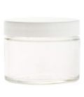 Glass jar 125 ml white cap