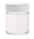 Glass jar 30 ml white cap