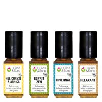 4 roll-ons with essential oils