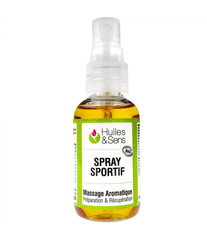 Spray Sportif Biologique - Huile de Massage Aux Huiles Essentielles.
