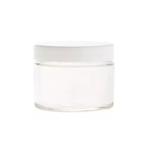 Glass jar 125 ml white cap