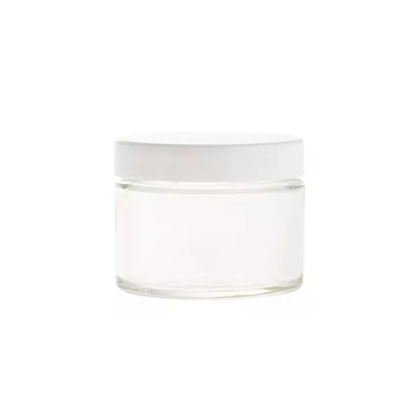 Glass jar 125 ml white cap